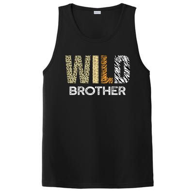 Brother Of The Wild One Zoo Birthday Safari Jungle Animal PosiCharge Competitor Tank