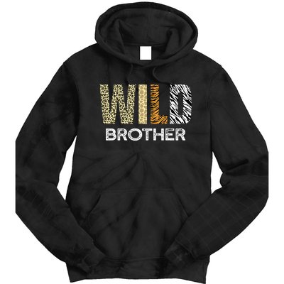 Brother Of The Wild One Zoo Birthday Safari Jungle Animal Tie Dye Hoodie