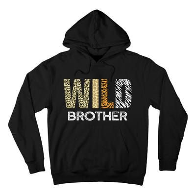 Brother Of The Wild One Zoo Birthday Safari Jungle Animal Tall Hoodie