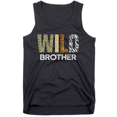 Brother Of The Wild One Zoo Birthday Safari Jungle Animal Tank Top