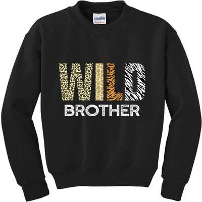 Brother Of The Wild One Zoo Birthday Safari Jungle Animal Kids Sweatshirt