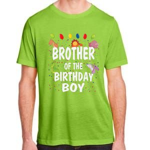 Brother Of The Birthday Dino Theme Bday Party Adult ChromaSoft Performance T-Shirt