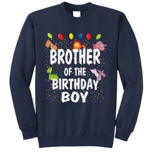 Brother Of The Birthday Dino Theme Bday Party Sweatshirt