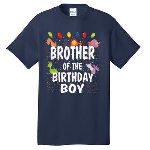 Brother Of The Birthday Dino Theme Bday Party Tall T-Shirt