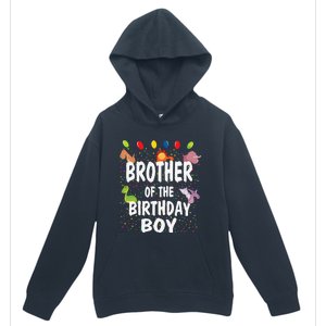 Brother Of The Birthday Dino Theme Bday Party Urban Pullover Hoodie