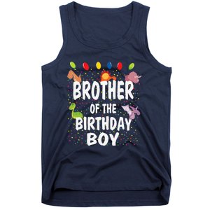 Brother Of The Birthday Dino Theme Bday Party Tank Top