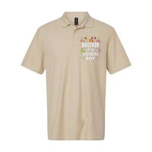 Brother Of The Birthday Dino Theme Bday Party Softstyle Adult Sport Polo