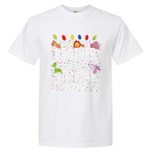 Brother Of The Birthday Dino Theme Bday Party Garment-Dyed Heavyweight T-Shirt