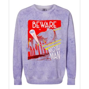 Beware Of The Chicago Mothman! Art Deco Pop Culture Cryptid Colorblast Crewneck Sweatshirt