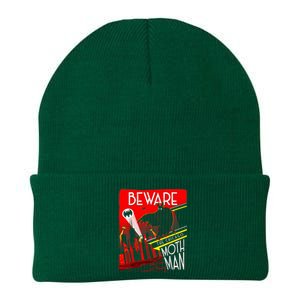 Beware Of The Chicago Mothman! Art Deco Pop Culture Cryptid Knit Cap Winter Beanie