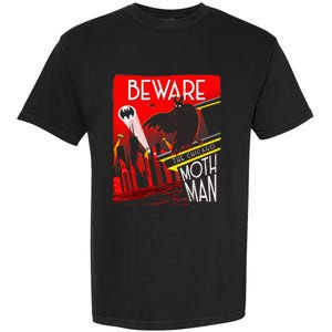 Beware Of The Chicago Mothman! Art Deco Pop Culture Cryptid Garment-Dyed Heavyweight T-Shirt