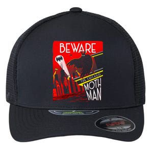 Beware Of The Chicago Mothman! Art Deco Pop Culture Cryptid Flexfit Unipanel Trucker Cap