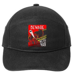 Beware Of The Chicago Mothman! Art Deco Pop Culture Cryptid 7-Panel Snapback Hat