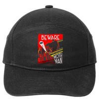 Beware Of The Chicago Mothman! Art Deco Pop Culture Cryptid 7-Panel Snapback Hat