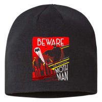 Beware Of The Chicago Mothman! Art Deco Pop Culture Cryptid Sustainable Beanie