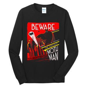 Beware Of The Chicago Mothman! Art Deco Pop Culture Cryptid Tall Long Sleeve T-Shirt