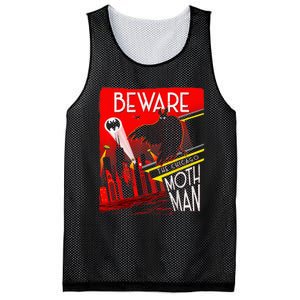 Beware Of The Chicago Mothman! Art Deco Pop Culture Cryptid Mesh Reversible Basketball Jersey Tank