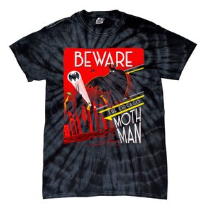 Beware Of The Chicago Mothman! Art Deco Pop Culture Cryptid Tie-Dye T-Shirt