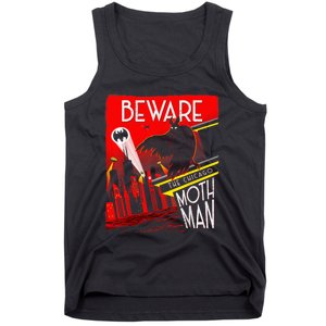 Beware Of The Chicago Mothman! Art Deco Pop Culture Cryptid Tank Top