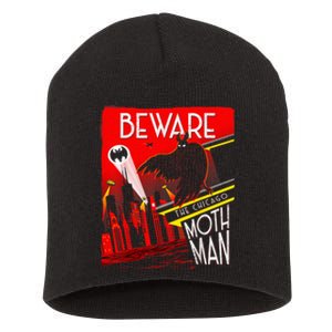 Beware Of The Chicago Mothman! Art Deco Pop Culture Cryptid Short Acrylic Beanie