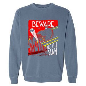 Beware Of The Chicago Mothman! Art Deco Pop Culture Cryptid Garment-Dyed Sweatshirt