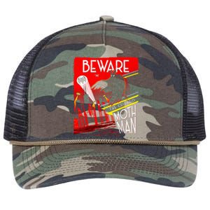 Beware Of The Chicago Mothman! Art Deco Pop Culture Cryptid Retro Rope Trucker Hat Cap