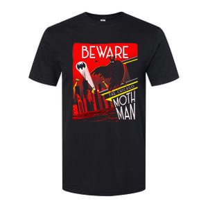 Beware Of The Chicago Mothman! Art Deco Pop Culture Cryptid Softstyle CVC T-Shirt