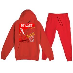 Beware Of The Chicago Mothman! Art Deco Pop Culture Cryptid Premium Hooded Sweatsuit Set