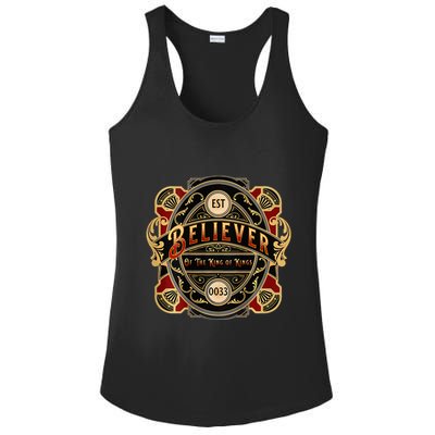 Believer Of The King Of Kings Ladies PosiCharge Competitor Racerback Tank