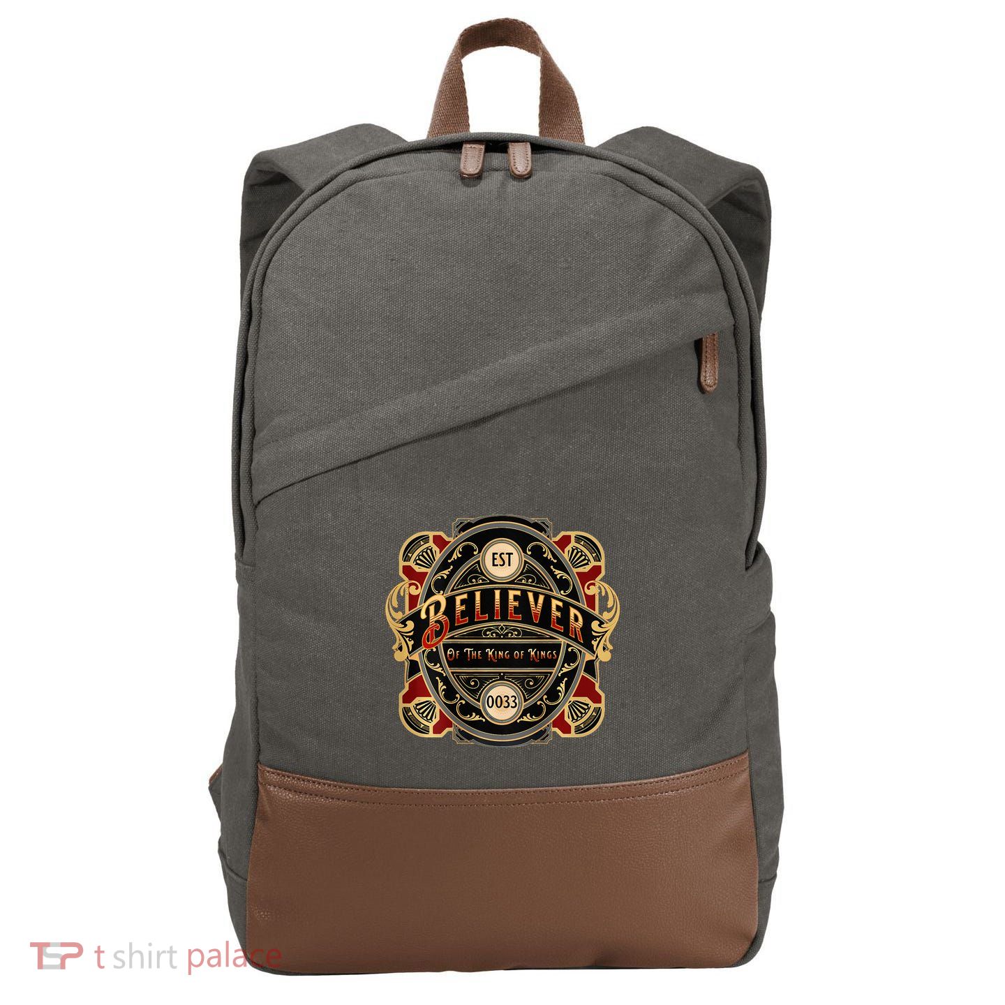 Believer Of The King Of Kings Cotton Canvas Backpack