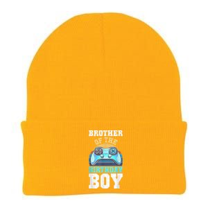 Brother Of The Birthday Boy Matching Video Gamer Birthday Knit Cap Winter Beanie