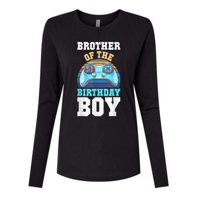 Brother Of The Birthday Boy Matching Video Gamer Birthday Womens Cotton Relaxed Long Sleeve T-Shirt