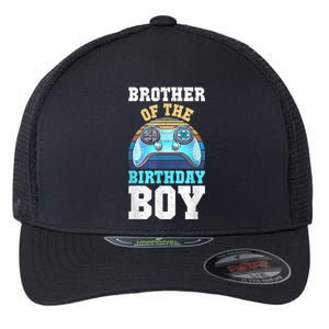 Brother Of The Birthday Boy Matching Video Gamer Birthday Flexfit Unipanel Trucker Cap