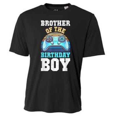 Brother Of The Birthday Boy Matching Video Gamer Birthday Cooling Performance Crew T-Shirt