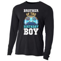 Brother Of The Birthday Boy Matching Video Gamer Birthday Cooling Performance Long Sleeve Crew