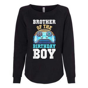 Brother Of The Birthday Boy Matching Video Gamer Birthday Womens California Wash Sweatshirt