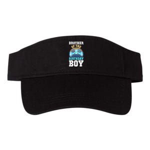 Brother Of The Birthday Boy Matching Video Gamer Birthday Valucap Bio-Washed Visor