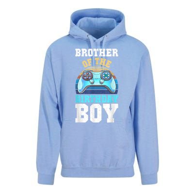 Brother Of The Birthday Boy Matching Video Gamer Birthday Unisex Surf Hoodie