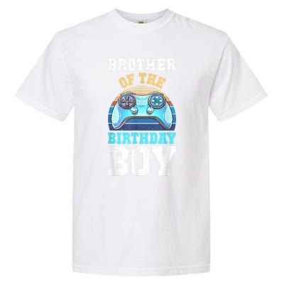 Brother Of The Birthday Boy Matching Video Gamer Birthday Garment-Dyed Heavyweight T-Shirt