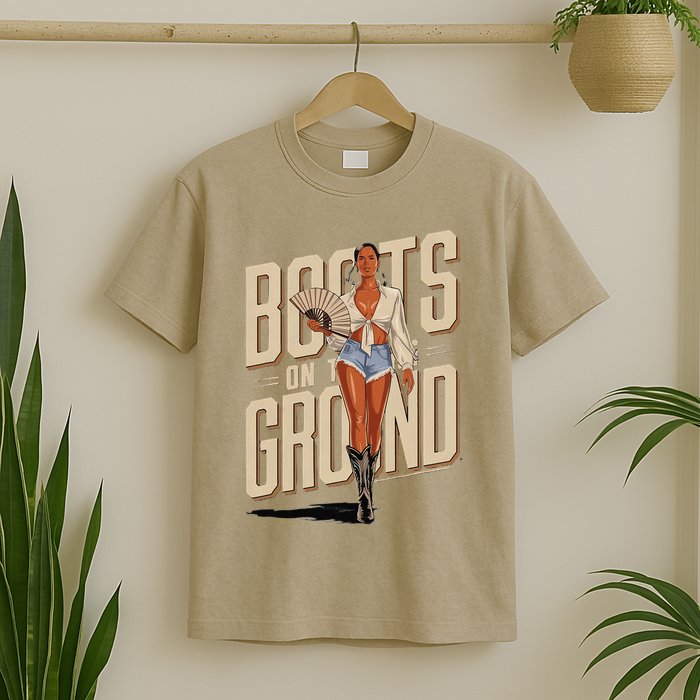 Boots On The Ground Bold Empowering Style T-Shirt