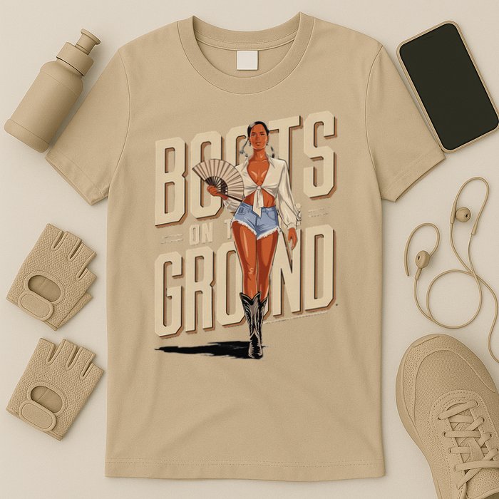 Boots On The Ground Bold Empowering Style T-Shirt