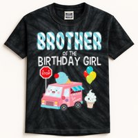 Brother Of The Birthday Girl Ice Cream Truck Bday Party Kids Tie-Dye T-Shirt