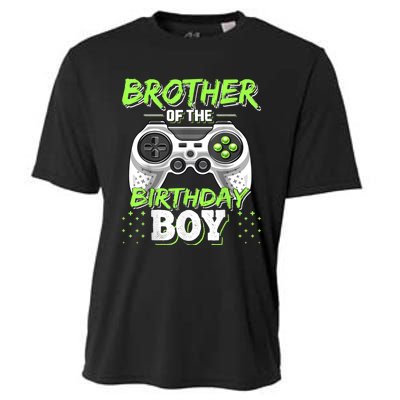 Brother Of The Birthday Boy Matching Video Game Birthday Cooling Performance Crew T-Shirt