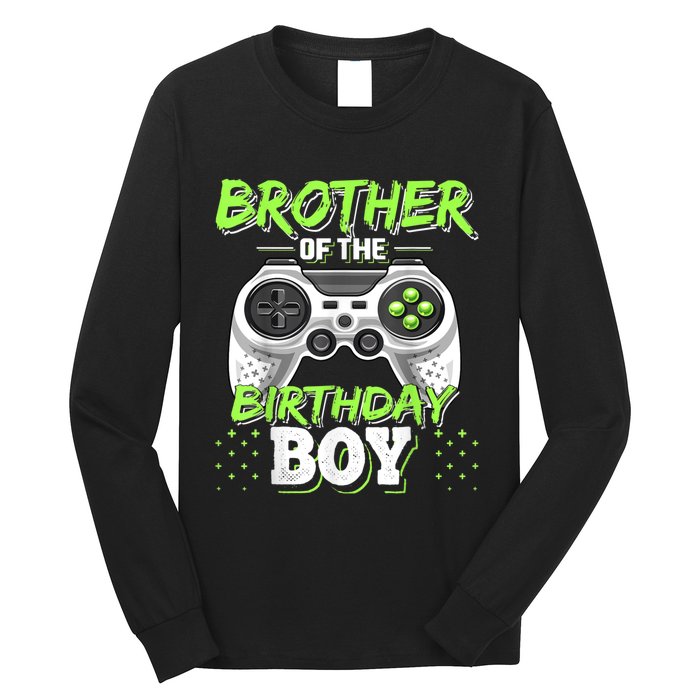 Brother Of The Birthday Boy Matching Video Game Birthday Long Sleeve Shirt