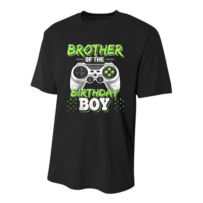 Brother Of The Birthday Boy Matching Video Game Birthday Youth Performance Sprint T-Shirt