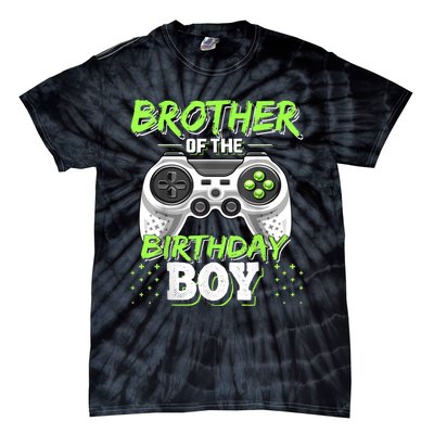 Brother Of The Birthday Boy Matching Video Game Birthday Tie-Dye T-Shirt