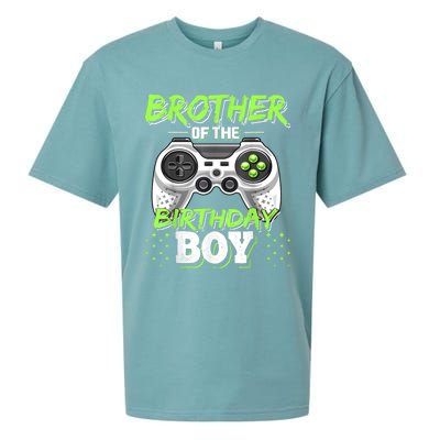 Brother Of The Birthday Boy Matching Video Game Birthday Sueded Cloud Jersey T-Shirt