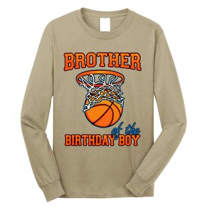 Brother Of The Birthday Boy Basketball Birthday Family Party Long Sleeve Shirt