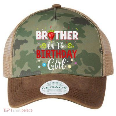 Brother Of The Birthday For Strawberry Bday Party Legacy Tie Dye Trucker Hat