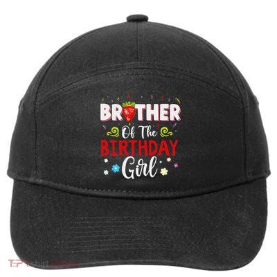 Brother Of The Birthday For Strawberry Bday Party 7-Panel Snapback Hat